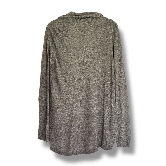 Express Women’s Black Marled Knit Open Cardigan Small Minimalist - Picture 2 of 6